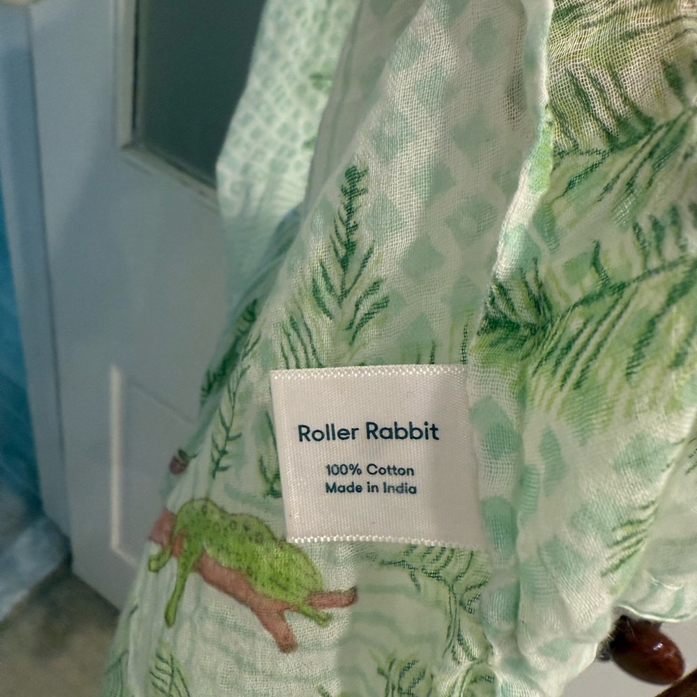 Roller Rabbit Green Patterned Cotton Coverup - image 6
